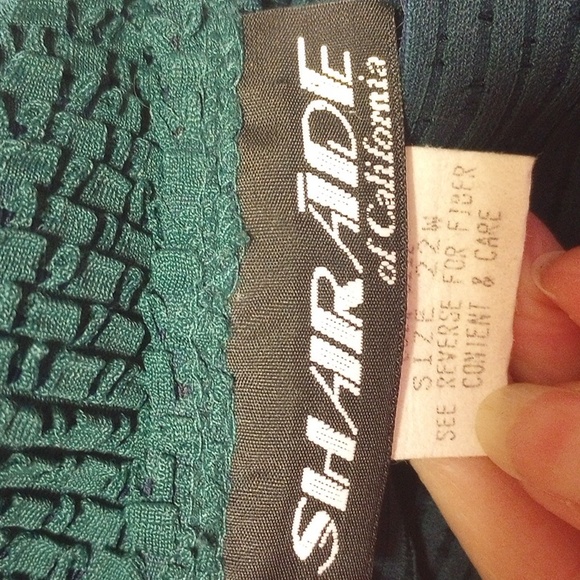 Sharade of California Hunter Green 2-Piece Plus Size Maxi Dress, Size 22W - Picture 7 of 10